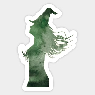 Watercolor Witchy Vibes Silhouette Sticker
